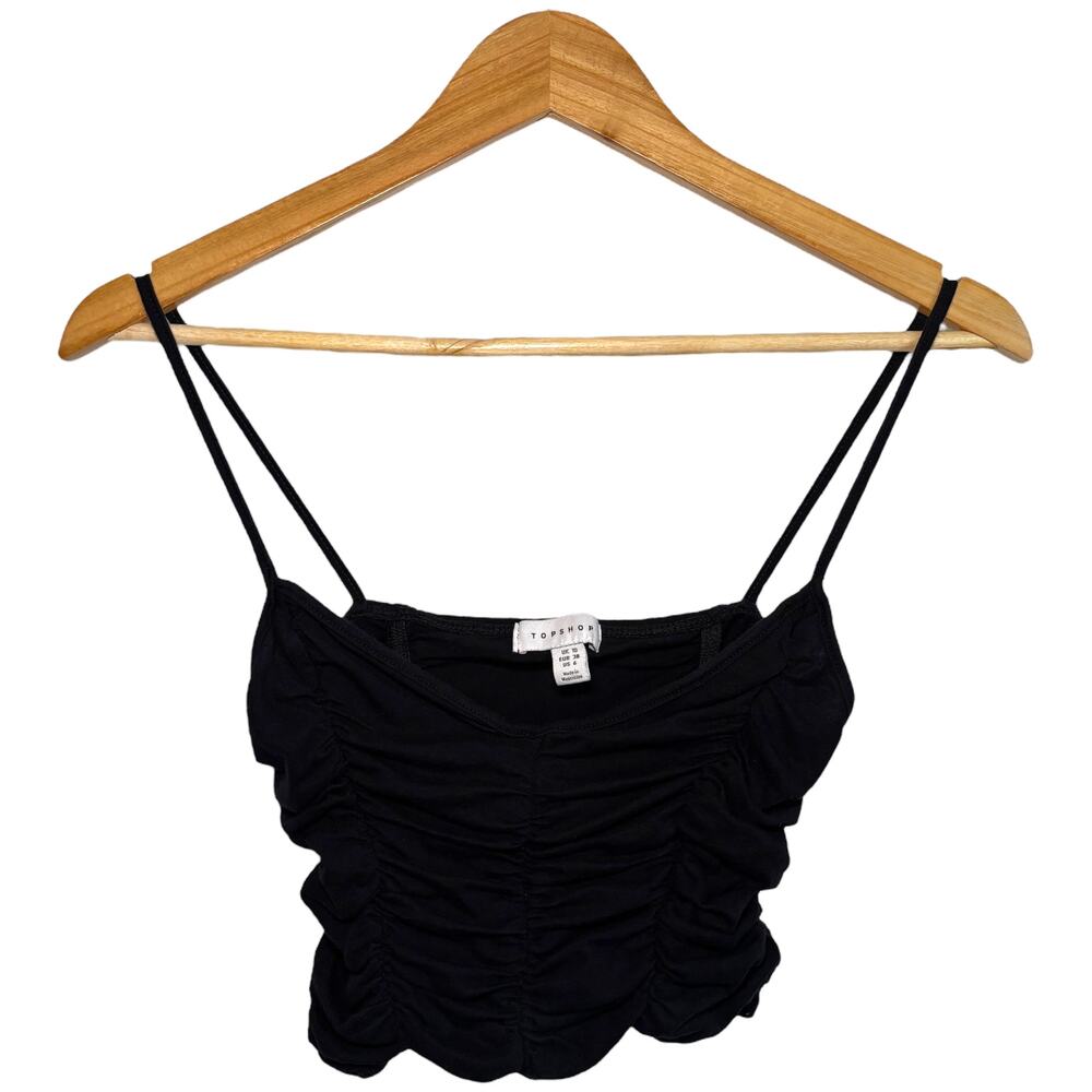 Topshop 6 Y2K Camisole Black Cropped